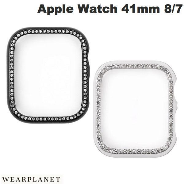 WEARPLANET Apple Watch 41mm Series 8 / 7 ラインストーンハードケース ウェアプラネット
