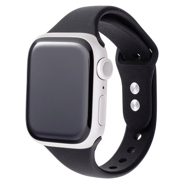 GRAMAS グラマス Apple Watch 41 / 40 / 38mm COLORS Slim Silicone Band アーバンブラック CWBSS-AW02BLK