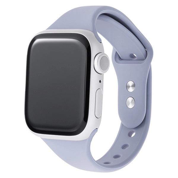 GRAMAS グラマス Apple Watch 41 / 40 / 38mm COLORS Slim Silicone Band ブルーアッシュ CWBSS-AW02BLU