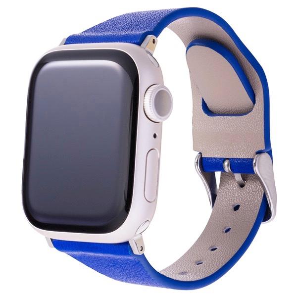 GRAMAS グラマス Apple Watch 41 / 40 / 38mm COLORS "Baby Neon" Genuine Leather Watchband ネオンブルー CWBBN-AW02NBL