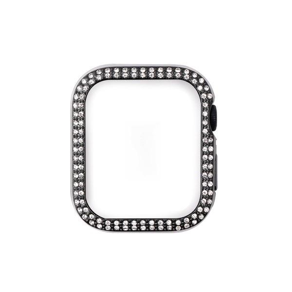 WEARPLANET ウェアプラネット Apple Watch 41mm Series 8 / 7 ラインストーンハードケース de luxe ブラック