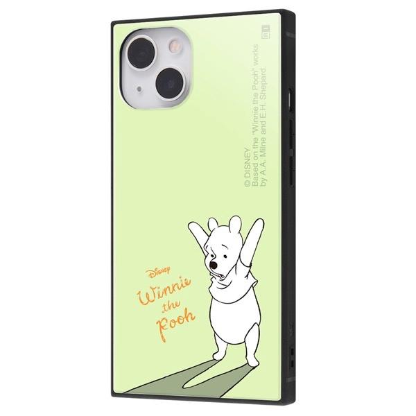 ingrem イングレム iPhone 13 ディズニーキャラクター 耐衝撃ハイブリッドケース KAKU  プーさん キミドリ