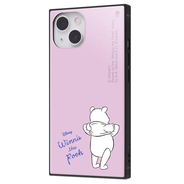 ingrem イングレム iPhone 13 ディズニーキャラクター 耐衝撃ハイブリッドケース KAKU  プーさん パープル
