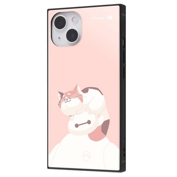 ingrem イングレム iPhone 13 ディズニーキャラクター 耐衝撃ハイブリッドケース KAKU  ベイマックスとモチ ピンク