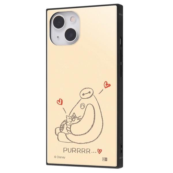 ingrem イングレム iPhone 13 ディズニーキャラクター 耐衝撃ハイブリッドケース KAKU  ベイマックスとモチ ベージュ