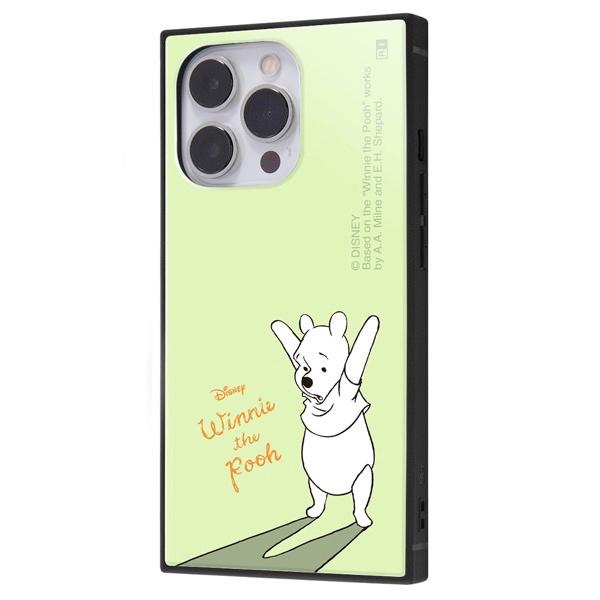 ingrem イングレム iPhone 13 Pro ディズニーキャラクター 耐衝撃ハイブリッドケース KAKU  プーさん キミドリ