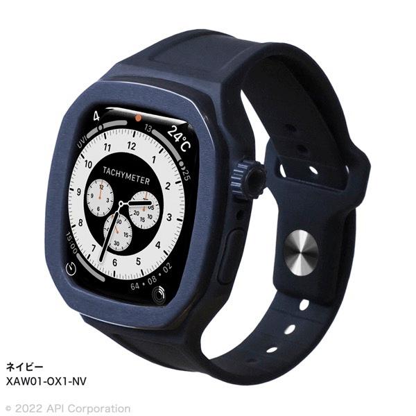 EYLE アイル Apple Watch 45mm Series 7 / 44mm Series SE / 6 / 5 / 4 OCTLUX Band Case Navy XAW01-OX1-NV