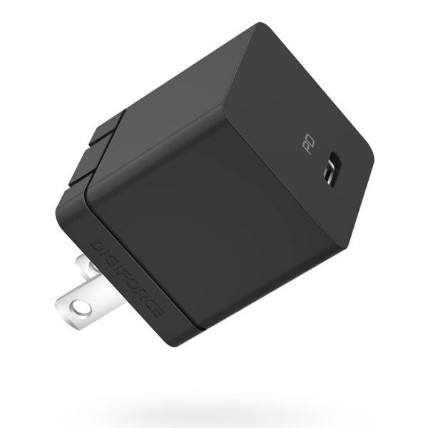 DIGIFORCE デジフォース USB充電器 30W PD対応 cube USB Type-C 1ポート ブラック D0081BK