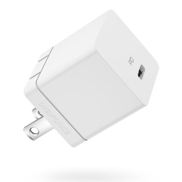 DIGIFORCE デジフォース USB充電器 30W PD対応 cube USB Type-C 1ポート ホワイト D0081WH