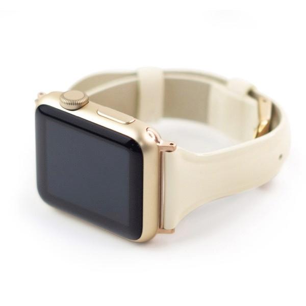 WEARPLANET ウェアプラネット Apple Watch 49 / 45 / 44 / 42mm Slim Line 本革 エナメルバンド アンティークホワイト WP23094AWWH