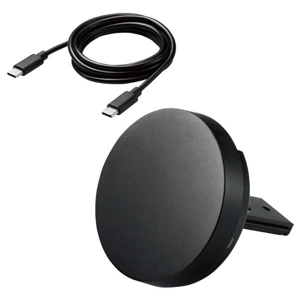 エレコム ELECOM MagSafe対応 ワイヤレス充電器 マグネット内蔵 7.5W 卓上タイプ 3way ブラック W-MA03BK