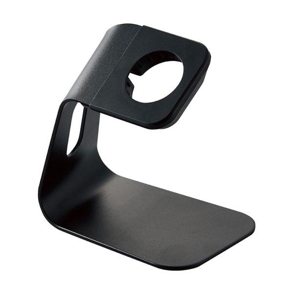 エレコム ELECOM Apple Watch用アルミスタンド 縦置きタイプ ケーブル装着可 ブラック AW-DSCHALBK