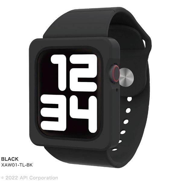 EYLE アイル Apple Watch 45mm Series 8 / 7 / 44mm SE 第2世代 SE / 6 / 5 / 4 TILE Band Case BLACK XAW01-TL-BK