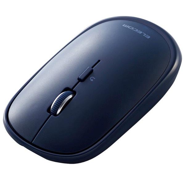 エレコム ELECOM マウス Bluetooth 4ボタン 薄型 充電式 3台同時接続 ブルー M-TM15BBBU