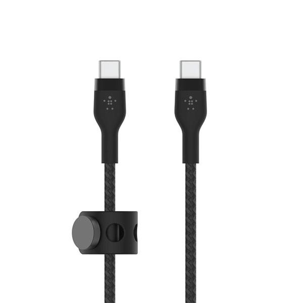 BELKIN ベルキン BOOST↑ CHARGE PRO Flex USB Type-C 高耐久 編込シリコンケーブル PD対応 1m ブラック CAB011bt1MBK
