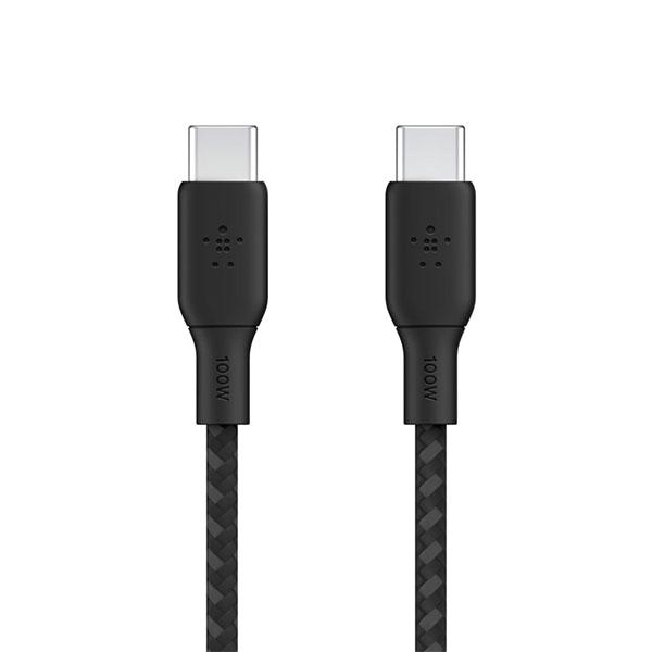 BELKIN ベルキン BOOST↑ CHARGE USB Type-C 超高耐久 2重編込ケーブル PD対応 最大100W 3m ブラック CAB014bt3MBK