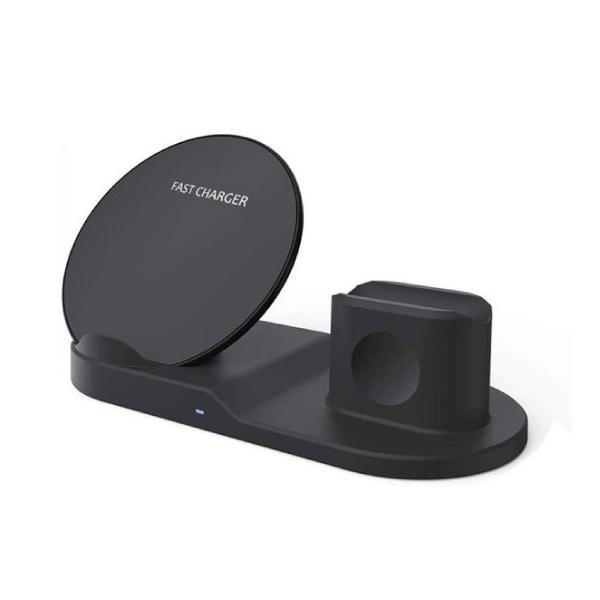 RM アール・エム 3in1 ワイヤレス充電器 最大10W 急速充電対応 ブラック RM3in1PRO-BK