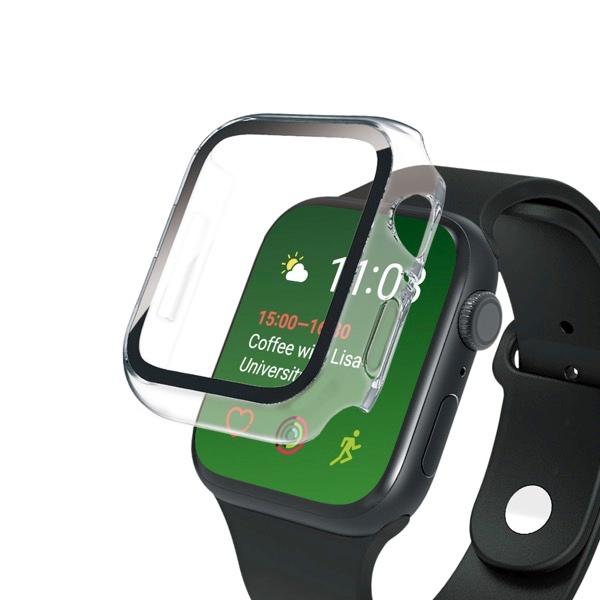 Simplism シンプリズム Apple Watch 40mm SE 第2世代 / SE / 6 / 5 / 4 高透明 ガラス一体型防水PCケース クリアホワイト