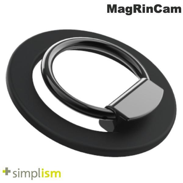 Simplism シンプリズム [MagRinCam] MacBook 連係カメラ対応 MagSafeスマートフォンリング ブラック TR-MS-MRC-BK
