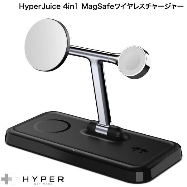 HYPER++ ハイパー HyperJuice 4in1 充電器 MagSafe認証 最大15W 急速充電対応 ワイヤレスチャージャー HP-HJ499QM