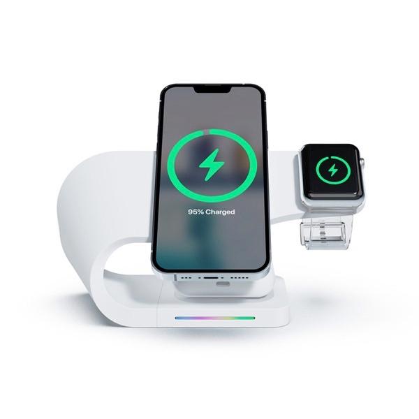 miak ミアック 3in1 Wave ワイヤレス充電スタンド 最大18W ホワイト MK52121WH