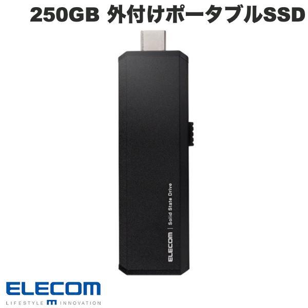 エレコム ELECOM 250GB 外付けポータブルSSD USB3.2(Gen1)対応 スライド式 Type-C&Type-A両対応 ブラック ESD-EWA0250GBK