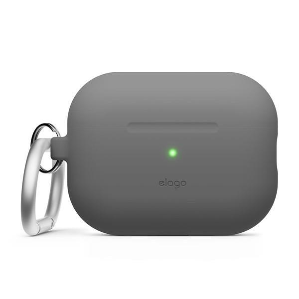 elago エラゴ AirPods Pro 第2世代 SILICONE HANG CASE カラビナ付き シリコンケース Dark Grey EL_A2PCSSCBN_GY
