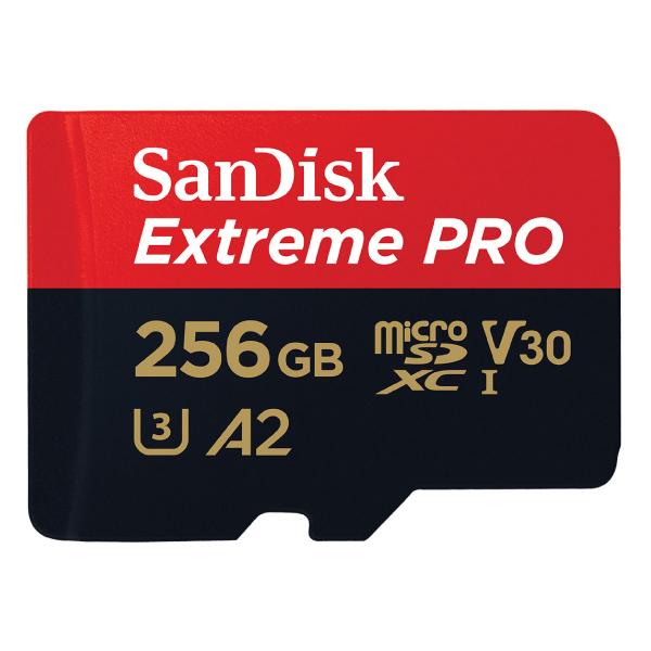 SanDisk 256GB Micro SDXC Extreme Pro UHS-I V30 海外パッケージ R=200/W=140 4K A2対応 アダプタ付き
