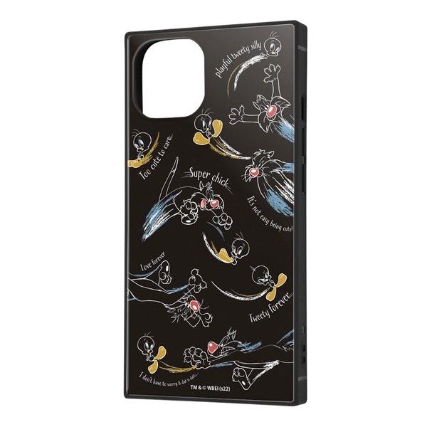 ingrem iPhone 14 / 13 ルーニー・テューンズ 耐衝撃ハイブリッドケース KAKU トゥイーティーとシルベスター
