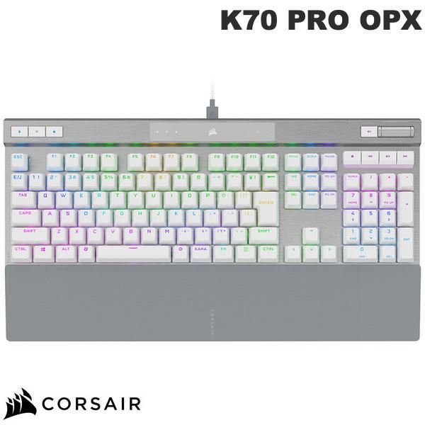 Corsair コルセア K70 PRO OPX 日本語配列 有線 テンキー付き カナ無し メカニカル ゲーミングキーボード White CH-910951A-JP