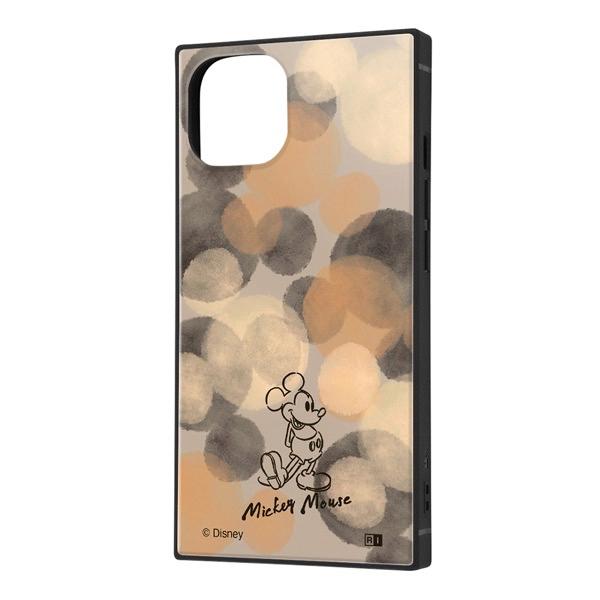 ingrem イングレム iPhone 14 / 13 ディズニーキャラクター 耐衝撃ハイブリッドケース KAKU OTONA_ミッキー水彩 IQ-DP36K3TB/MK17