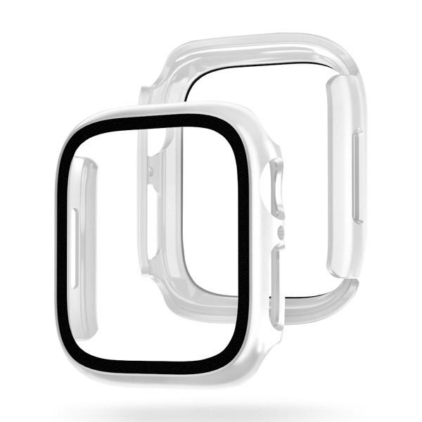 EGARDEN エガーデン Apple Watch 45mm Series 8 / 7 ガラスフィルム一体型ケース クリア EG24879AWCL
