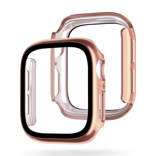 EGARDEN エガーデン Apple Watch 40mm SE 第2世代 / SE / 6 / 5 / 4 ガラスフィルム一体型ケース ローズゴールド EG24890AWRG