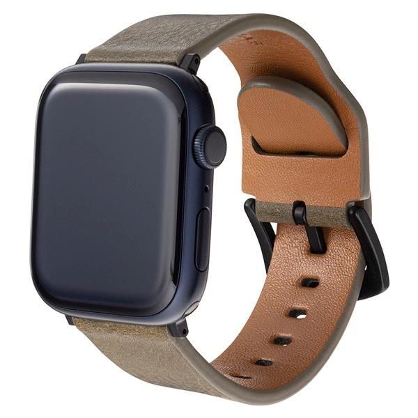 GRAMAS グラマス Apple Watch 49 / 45 / 44 / 42mm イタリアンレザーバンド グリージオ GWBIM-AW01KHK