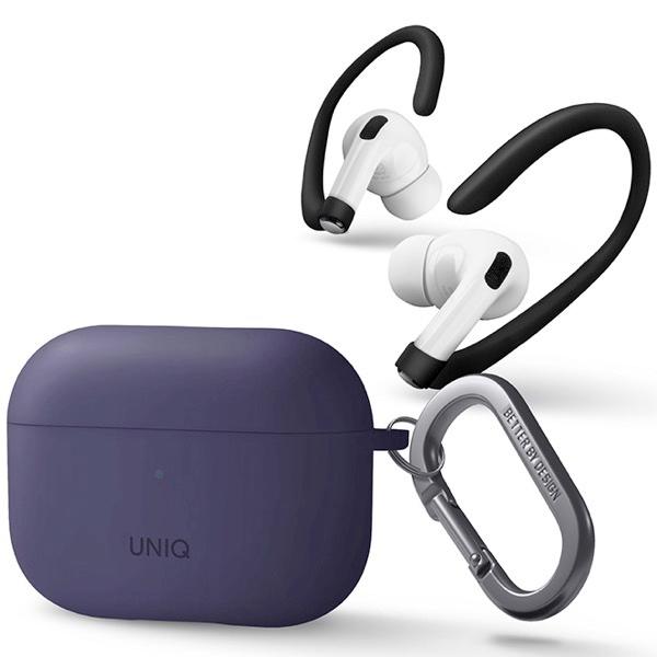 UNIQ ユニーク AirPods Pro 第2世代 イヤーフック付きケース NEXO パープル UNIQ-AIRPODSPRO2-NEXOPUR