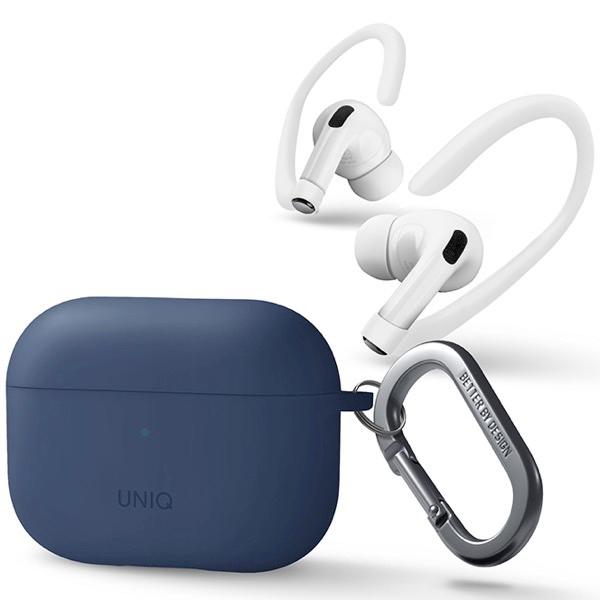 UNIQ ユニーク AirPods Pro 第2世代 イヤーフック付きケース NEXO ブルー UNIQ-AIRPODSPRO2-NEXOBLU