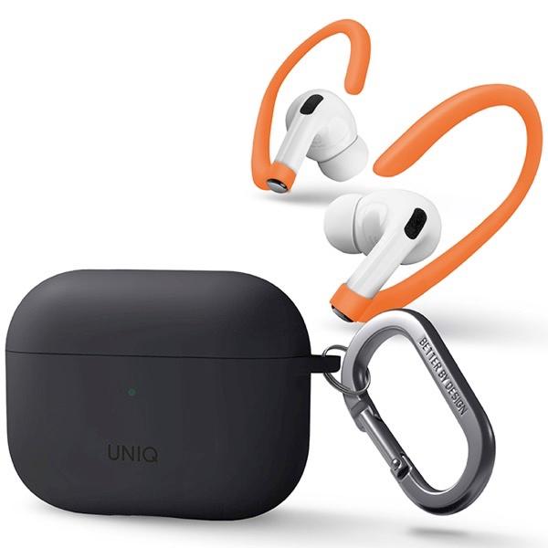 UNIQ ユニーク AirPods Pro 第2世代 イヤーフック付きケース NEXO グレー UNIQ-AIRPODSPRO2-NEXOGRY