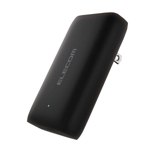 エレコム ノートPC用 ACアダプター USB充電器 USB Power Delivery準拠 45W USB-C 1ポート 薄型 スイングプラグ ブラック