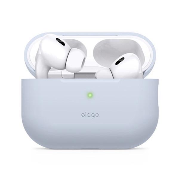 elago エラゴ AirPods Pro 第2世代 SILICONE BASIC CASE シリコンケース Light Blue EL_A2PCSSCBS_LB