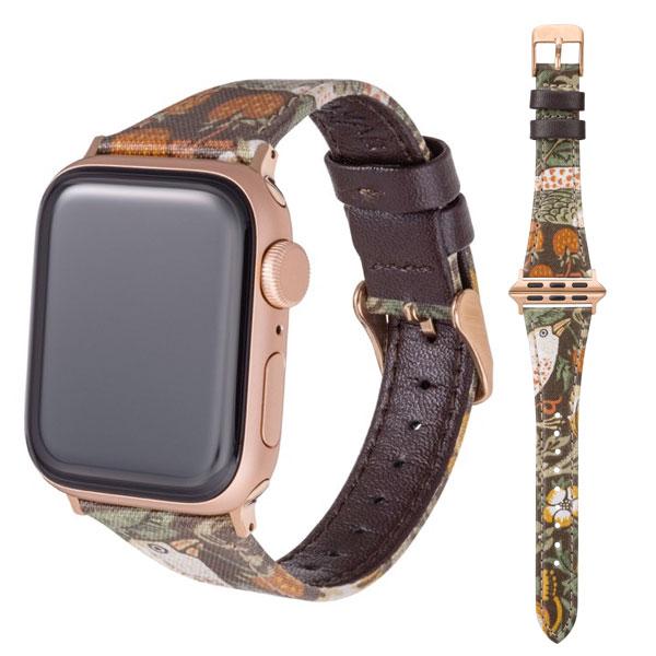 GRAMAS COLORS グラマス カラーズ Apple Watch 41 / 40 / 38mm モリスデザインウォッチバンド いちご泥棒(ブラウン) CWBWM-AW02STB