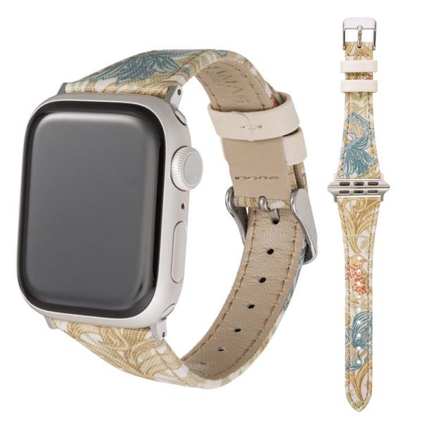 GRAMAS COLORS グラマス カラーズ Apple Watch 41 / 40 / 38mm モリスデザインウォッチバンド ウィローボウ(ベージュ) CWBWM-AW02WBB