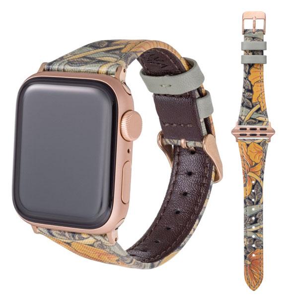 GRAMAS COLORS グラマス カラーズ Apple Watch 41 / 40 / 38mm モリスデザインウォッチバンド ピンパネル(オレンジ) CWBWM-AW02PMO