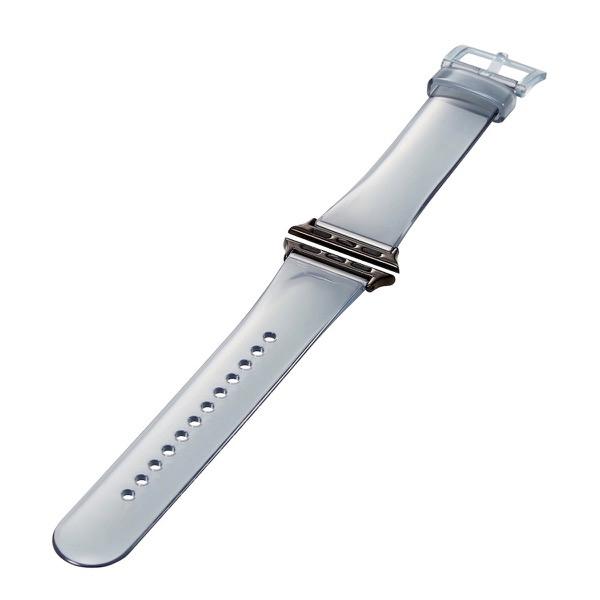 エレコム ELECOM Apple Watch 41 / 40 / 38mm バンド クリアデザイン クリアブラック AW-41BDUCBKC