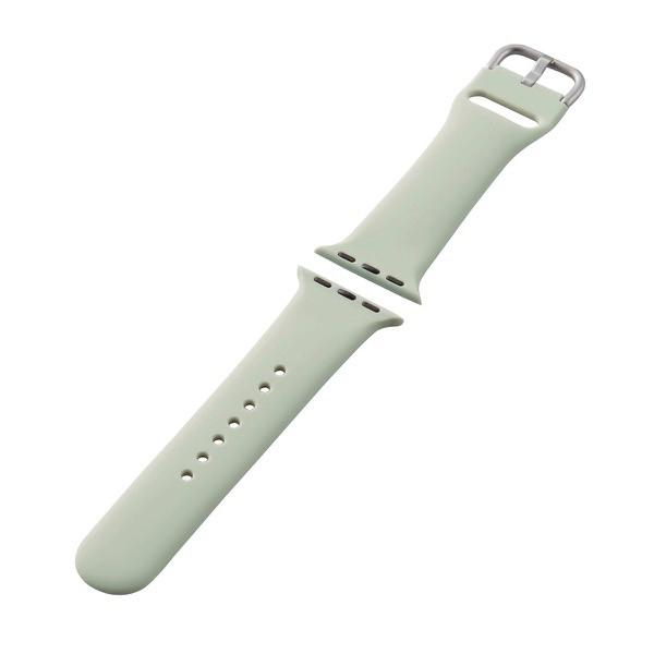 エレコム ELECOM Apple Watch 41 / 40 / 38mm バンド シリコン ニュアンスカラー アイボリー AW-41BDSCGIV