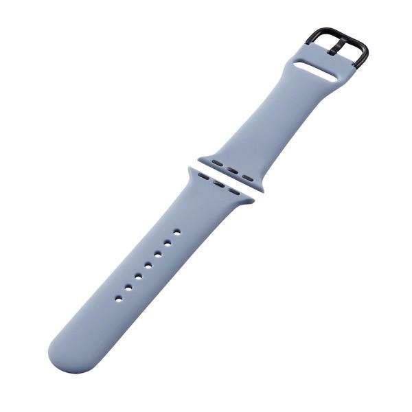 エレコム ELECOM Apple Watch 41 / 40 / 38mm バンド シリコン ニュアンスカラー ネイビー AW-41BDSCGNV