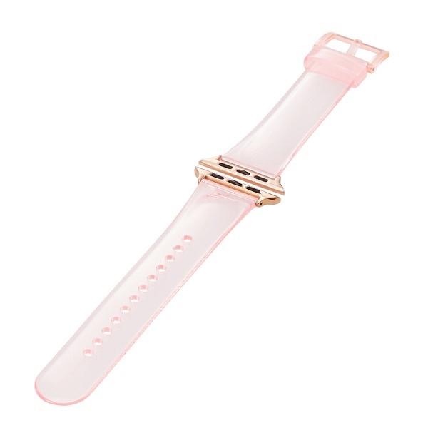 エレコム ELECOM Apple Watch 45 / 44 / 42mm バンド クリアデザイン クリアピンク AW-45BDUCPNC