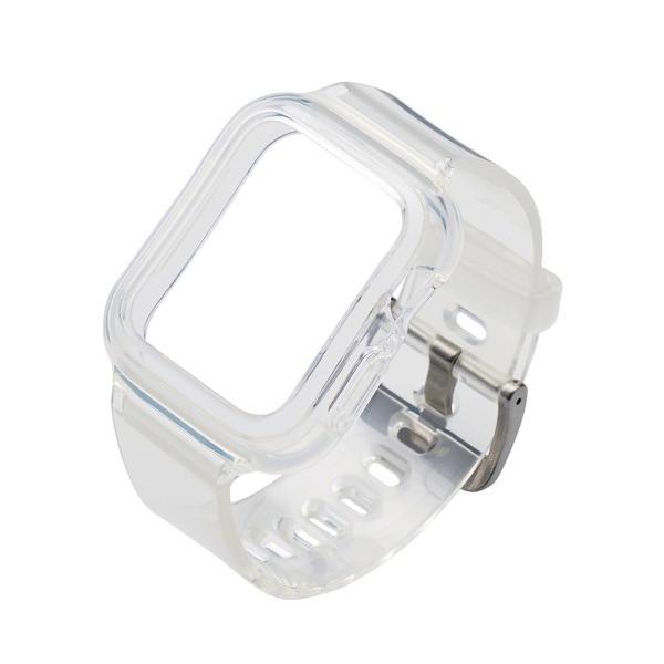 エレコム ELECOM Apple Watch 40mm SE 第2世代 / SE / 6 / 5 / 4 バンパー バンド一体型 クリアデザイン ソフト クリア AW-20SBBUCR