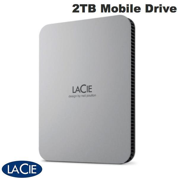 Lacie ラシー 2TB Mobile Drive USB3.2 (Gen1) USB-C対応 ポータブル ハードディスク 2022 ムーン・シルバー STLP2000400