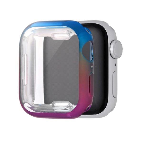 ingrem イングレム Apple Watch 41mm Series 8 / 7 / 40mm SE 第2世代 SE TPUソフトケース META グラデーションカラー レインボー