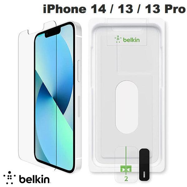 BELKIN ベルキン iPhone 14 / 13 / 13 Pro SCREENFORCE 抗菌画面保護 強化ガラスフィルム 0.33mm OVA069ZZ